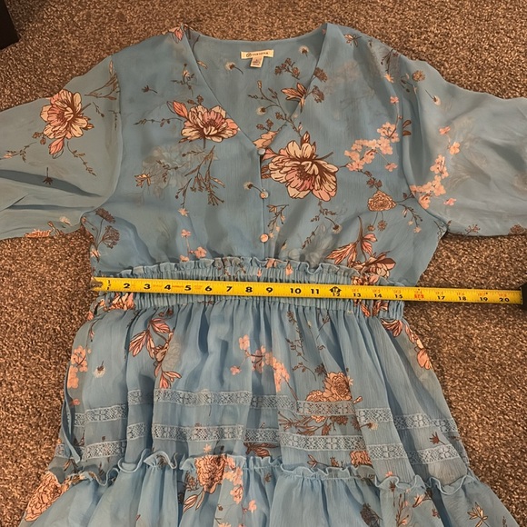 Versona Blue Floral Dress - Picture 6 of 9